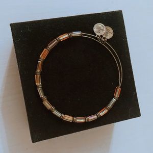 Alex & Ani | iridescent orange beaded bangle